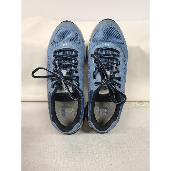 Womans UNDER ARMOUR  Glenrock Low Blue Grey Black Hiking Shoes Sz 8 - Picture 2 of 5